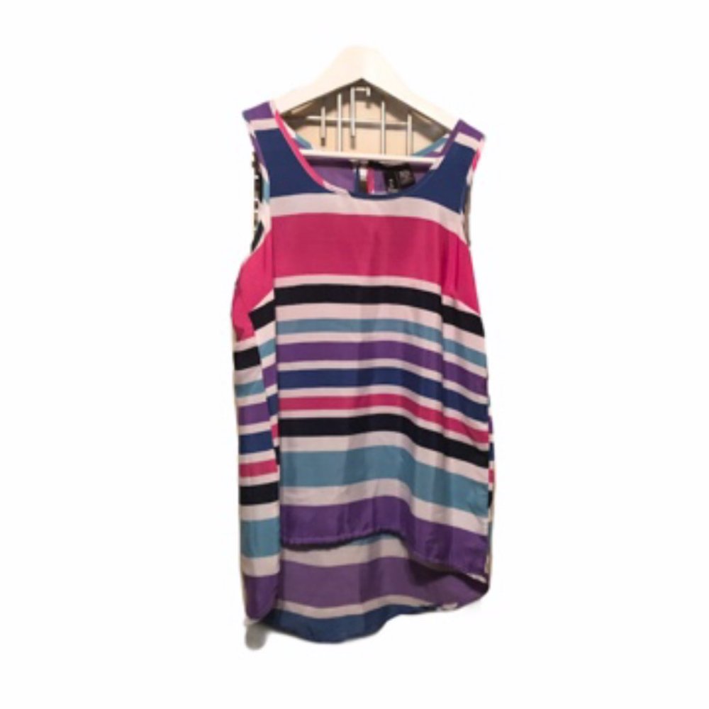 🐠2/$20 Fun & Flirt Striped Bow Tank Top Blouse